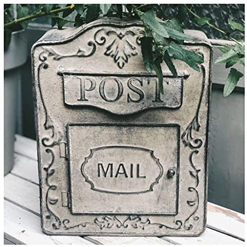 Sudemota Cassetta Postale Wall-Mount es Montaggio a Parete, Grande Cassetta della Posta Decorativa in Ferro Stile Vintage, for la Decorazione del cancello d'ingresso Esterno dell'home Office