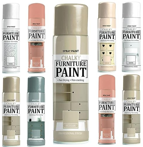 Classic Signature - 1 x Chalk Finish Hessian Paint 400ml- 151 - Aerosol Furniture Spray Paint Smooth Touch Matt Finish Home and Office