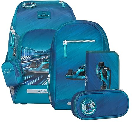 BECKMANN, Schulrucksack-Set Active Air FLX, 6-teilig, Grundschule, inkl. Regenüberzug, 22L