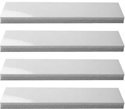 cyclingcolors 4X Patin Silicone Autocollant antidérapant Anti Vibration 17x75 mm Pied Meuble ménager électronique, Blanc