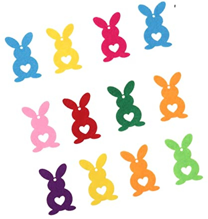AOKWAWALIY 10 Piezas Decoración De Liebre De Fieltro Conejito De Fieltro De Decoración Mini Álbum De Recortes Decoración De Conejito De Pascua Mini Cestas Chica Niño Artículos De Vacaciones