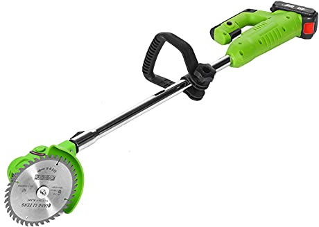 Suuim Cortabordes inalámbrico, cortacésped eléctrico de 24 V, batería de Iones de Litio de 2,0 Ah, cortacésped Ligero 2 en 1, Motor Giratorio e inclinable
