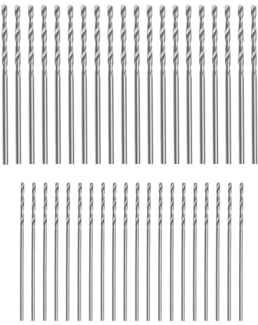 LT Easiyl Set di 40 mini punte elicoidali HSS per trapano, in metallo, metriche, a doppia scanalatura, con punta da 1,5 mm e 1 mm, per legno, plastica, metallo, ferro, alluminio, legno e plastica