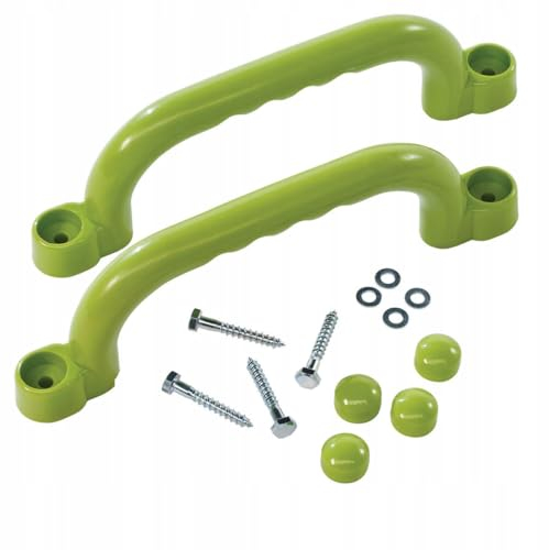 GigiToys® Lot de 2 poignées en plastique - 240 x 75 mm - Poignées pour portiques d'escalade antidérapantes - Accessoires de jeu pour enfants - Aire de jeux pour l'escalade - Poignées en plastique pour
