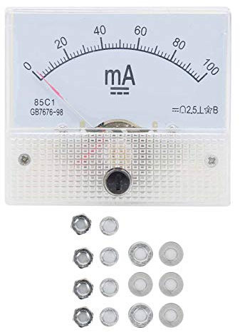 Klanata 85C1 Misuratore di corrente analogico da pannello, Tester di ampere di carica della batteria CC 0-100 mA, Strumento di precisione per il monitoraggio dell'alimentazione di