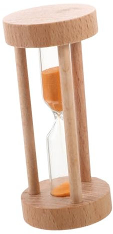 SHOWERORO Wooden Sandglass Timer Handmade Orange Sand Clock for Home Office Decoration for Cooking Games and Relaxation