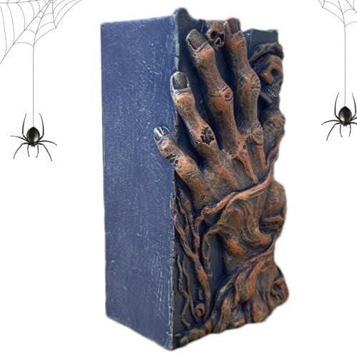 Totenkopf-Buchstützen-Dekoration, Vintage-Buchstütze, Skulptur, Kunstharz, Buchstützen-Dekoration, Schreibtisch-Statue, Ornament, Figur, Handwerk, verschleißfest, Bücherregal-Dekoration, Buchstützen