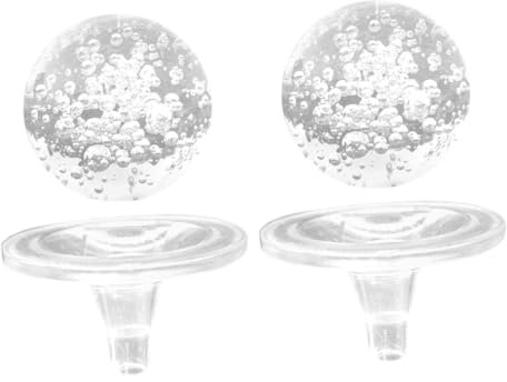 ABOOFAN 2pcs Crystal Ball Ornaments Bubble Crystal Balls for Water Features Decorative Sphere Decors for Home Garden