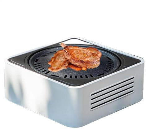 Grill fumoir de table, barbecue au charbon de bois,Poêle à charbon de bois pour barbecue extérieur - Poêle à fumeur de Camping de table, poêle à gril domestique pour la maison, le Camping, le jardin