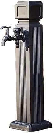 MDDKOP Colonne d'eau de Jardin Extérieure en Colonne d'eau De Jardin Autoportante avec Robinet - 2 Sorties d'eau - Colonne Eau Jardin Verticale pour L'irrigation Et L'arrosage du Jardin(65cm(25.6in))