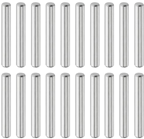 QUARKZMAN 20Pz 5x35mm Perni Cilindrici Acciaio Inossidabile 316L Argento | Elementi di Fissaggio per Aste e Perni Fermi per Ripiani in Metallo