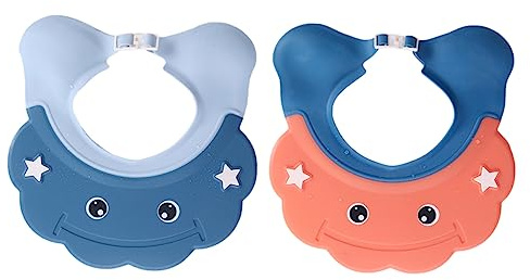 CIMAXIC 2pcs Shampoo Hat Pp Material Extra Shower Cap Wide Brim Non-Slip Comfortable Suitable for Adults Boys and Girls