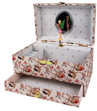 Trousselier Boite a Bijoux Petite Fille Musicale Flower Fairies - Boite à Musique Fille Fée - Boite a Bijoux Enfant Musique La Flûte Enchantée