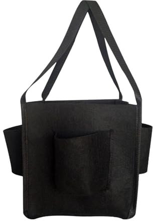 Maceta colgante de fresas, jardinero de tela de fresas, bolsa vertical para macetas, tela resistente de 5 galones, multiusos, negro/verde, para flores y fresas de jardín