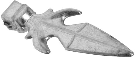 NUOBESTY Cast Iron Fence Topper Finial with Pointed Spike Garden Fence Post Finials for Gate Posts and Railings