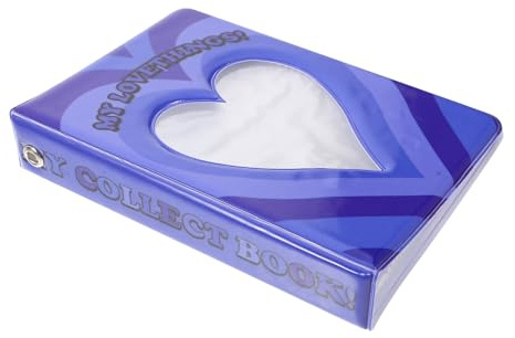 GLEAVI Álbum de Fotos Mini Corazón Álbum Familiar Tarjetas Soporte de Fotos con Inserciones Transparentes Momentos Especiales