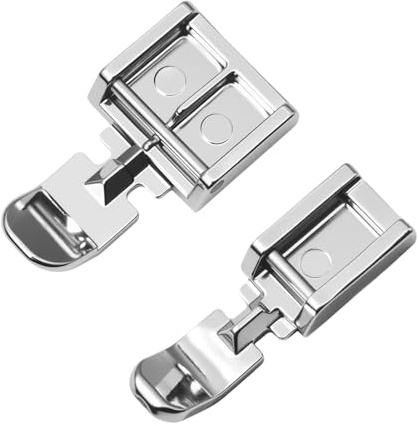tiyiyok Pied De Biche Machine a Coudre, Couture Accessoires, Fermeture Éclair Amovible pour Tous Les Modèles à Levier Bas, 2 Pièces, Pieds-de-biche pour Singer, Brother, Babylock, Euro-Pro