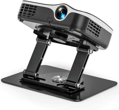 Jubor Desktop Projector Stand, Desk Projector Mount 360° Rotation with 1/4 Screw, Table Projector Holder for Home Cinema, Games Room, Office
