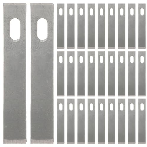 FONDOTIN Lame di Ricambio per Coltelli da Intaglio in Acciaio 60# Argento 4# Confezione da 50 Pezzi per Taglio e Intaglio su Carta e Legno Utilizzo Artigianale e Modellismo