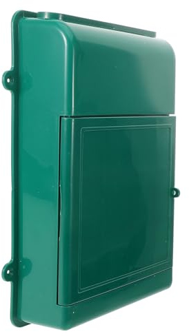 Healeved Cassetta Pacchi da Esterno in Plastica, Verde, Pratica e Montata a Parete; Cassetta Postale per Giardino e Decorazione Esterna
