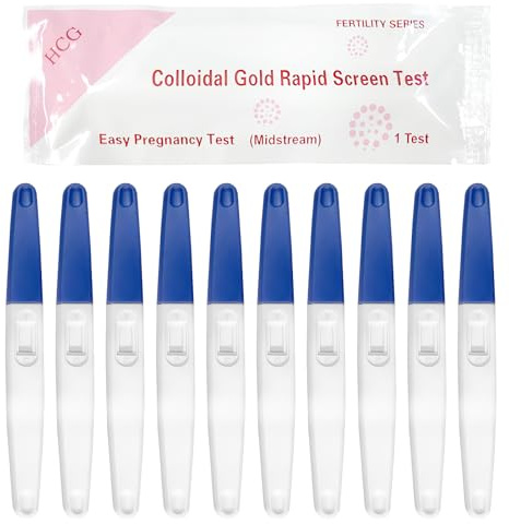 10 Pcs Test de Grossesse Précoce Test Grossesse Precoce Résultats Rapides Lisibilité Claire Et Facile Haute Précision Emballage Individuel Compact Et Léger Facile à Utiliser