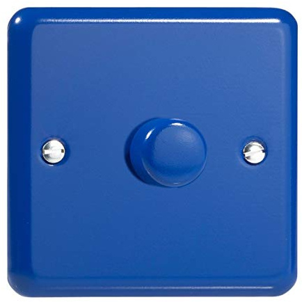Varilight V-Pro Lily Pastel Reflex Blue 1 Gang LED Trailing Edge Dimmer Switch 1 or 2 Way