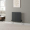 DuraTherm® 600 x 604mm Anthracy Horizontal Designer Radiator Single Column Flat Panel Modern Central Heating Panels Bathroom Radiators