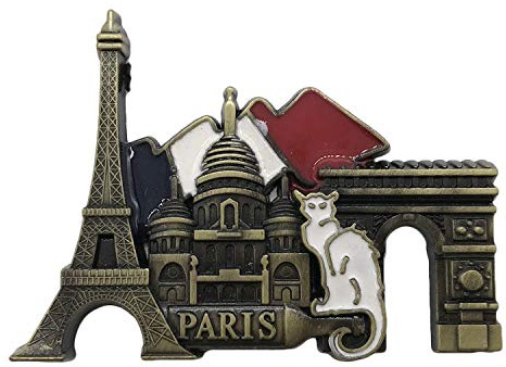 3D Paris Frankreich Eiffelturm Metall Kühlschrankmagnet Reise Souvenirs Kühlschrankmagnet Haus und Küche Dekoration Magnetische Aufkleber-Kollektion