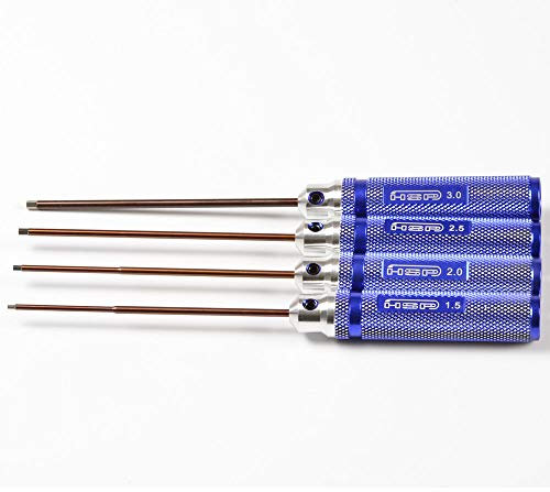 radiokontrol HSP 80107 Cacciavite Brugola RC Car Tool Kit Blue Metal Hex Key Screw Driver 3mm,2.5mm,2mm,1.5mm