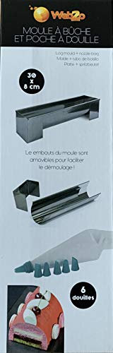 WEB2O Coffret Buche Noel Moule + Poche à Douille + 6 Douilles