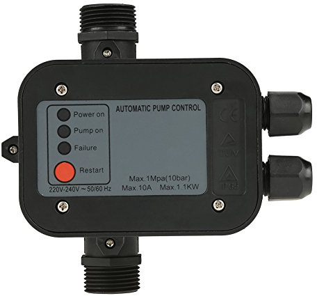 Självgående vattenpump, 220 V svart självgående vattenpump tryckbrytare automatisk tryckregulator