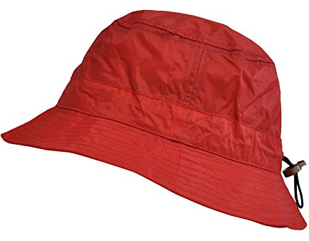 TOUTACOO, Gorro para la Lluvia en Nailon - Ajustable (02-Rojo/S)