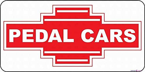 Street sign warning plaque Pedal Cars Red Metal Tin Sign Wall Art Decor Safety Warning Signs For Outdoor & Indoor office Sign 8 X 12 Inch