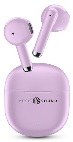 Music Sound, BREEZE Auricolari Bluetooth Wireless con Case Colorata e Touch Control, Fino a 20 Ore Playtime, Auto Pairing, Design a Capsula, Compatti e Portatili
