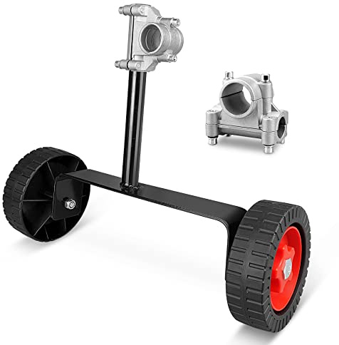 KALAWW Adjustable String Trimmer Support Wheel Attachment 26mm(1 inch) and 28mm(1.1 inch) for Weed Trimmer Gas String Trimmer Petrol/Electric Brushcutter Strimmer