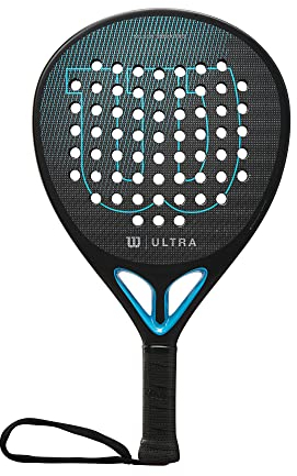 Wilson Unisex-Erwachsene Ultra Pro V2 Padel 2 Padelschläger, Schwarz/Hellblau/Mehrfarbig, 35