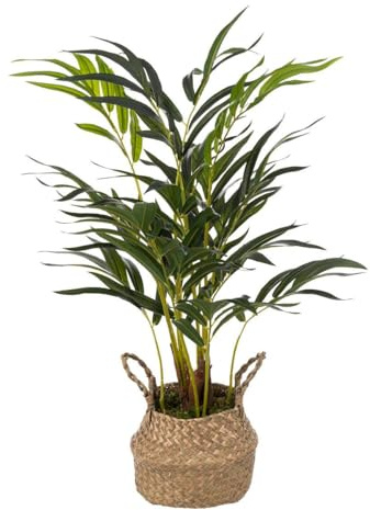 Plante artificielle Palmier dans Pot en Roseau H 80 cm - Atmosphera