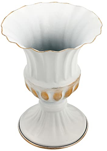 Happyyami Friedhofsblumenbehälter Grabblumenhalter Eisenblumenvase Friedhofsdenkmalvase Gartenblumentopf Zarte Friedhofsvase Urnenblumentopf Friedhofsblumenbehälter Blumenvase Für Friedhof v
