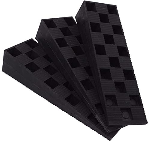 SKIR'CO Lot de 20 cales nervurées en plastique noir 149 x 45 x 30 mm pour nivellement et espacement