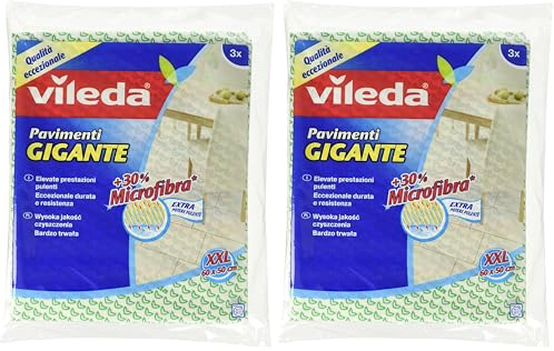 Vileda - Panno Pavimenti, Gigante - 3 pezzi (Confezione da 2)