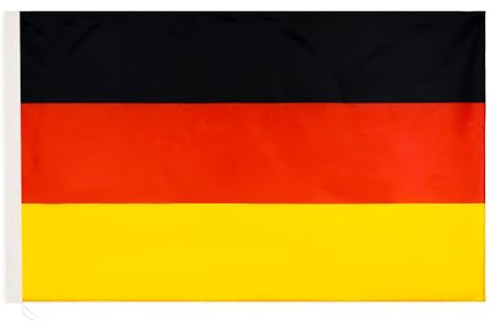 LEIVESTE Deutsche Flagge, wetterfest, mit Schlaufe für den Fahnenmast 60x90cm