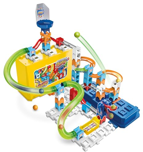 Vtech Marble Rush - Build & Store Box Set M400 – Interaktive Murmelbahn mit spannenden Bahnelementen und verschiedenen Aufbaumöglichkeiten – Für Kinder von 4-12 Jahren