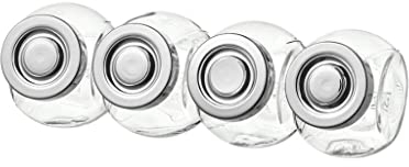 VhoMes Contenedor de sal, azucarero, lata de especias, tarro de condimento de cuatro piezas, utensilios de cocina de cerámica, tarro de condimento, juego de caja de condimento