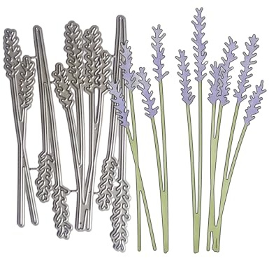 XINGLIDA Stanzschablone aus Metall, Lavendel, für Scrapbooking, Kartenprägung, DIY, Fotoalbum, Vorlage, Dekoration, Basteln, Prägeschablone