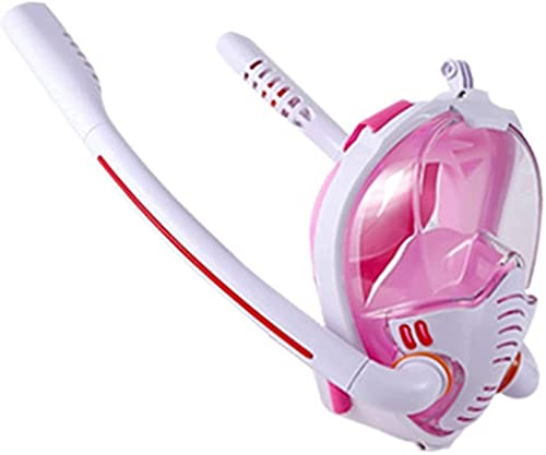 ZGYOZMNG Tauchmaske Tauchmasken Vollgesichts-Schnorchelmaske Unterwasser-Antibeschlag Professionelle Schnorchelausrüstung zum Tauchen, Schnorcheln und Anderen Unterwassersportarten (Pink L)