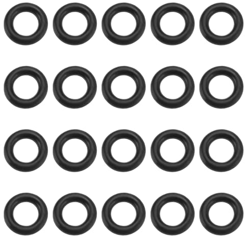 VGOL 20 Pièces Joints Toriques pour Tuyau de Nettoyeur Haute Pression Compatible avec Black et Decker Pression Diamètre Intérieur 6 mm Diamètre Extérieur 9,8 mm Épaisseur 1,7 mm Noir