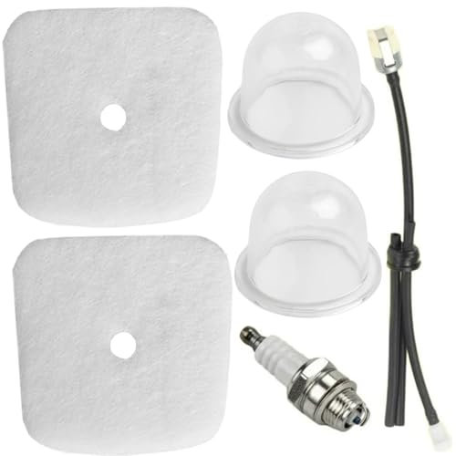 ZAMDOE 7222 Air Filter Tune Up Kit Replacement for Mantis Tiller Cultivator 7222E 7222M 7225 7230 7234 7240 7920 7924 2-cycle Engine, with Spark Plug Fuel Line Primer Bulb Grommet Parts Kit