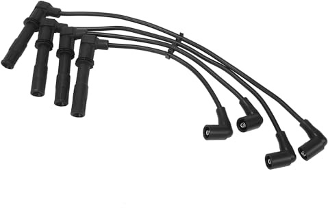 QUARKZMAN Zündkabelsatz Für VW Golf IV 1.4 16V 1997-2005 4 Stück | Schwarz, Silikon/Nickel, OE 036905409K, Für VW Golf IV 1.6, Lupo, Polo, Für Skoda Fabia, Für Audi 97-12, Verbessert Zündung