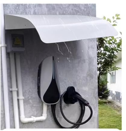 zklaseot Rain Cover For Power Distribution Cabinets. Wall Mounted Stainless Steel Cover Weatherproof Canopy Awning Ev Charger Covers(33x70cm)