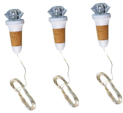 OFFSCH 3pcs String USB Wine Bottle Stopper Lights LED Festival String Light Party Decorative Lamp for Wine Bottle Stopper